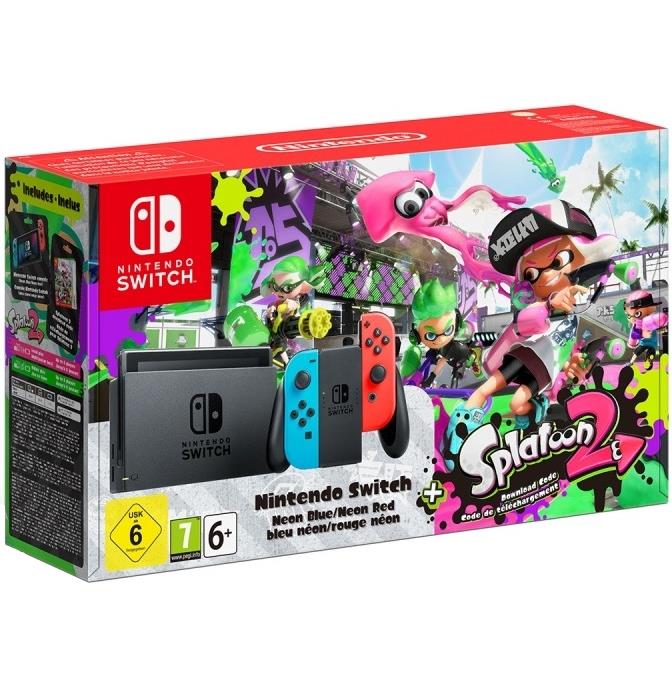 NINTENDO Nintendo Switch console con Joy-Con blu/rosso + Splatoon 2 bundle